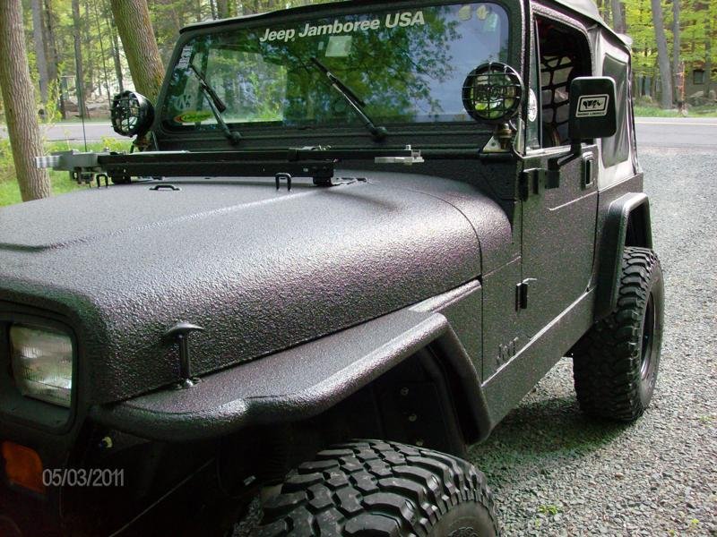 Rhino lining paint job jeep #2